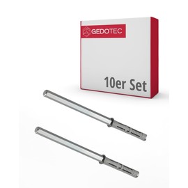 Gedotec Shelf Support Invisible Shelf Support – Pack of 10 Shelf Brackets | Titanium Mini | Wall Shelf Holder | Load Capacity 12 kg per Pair | Steel Shelf Support for Wall Mounting | Heavy-Duty Shelf