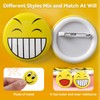 yolzhxe Pack of 70 30 mm Smileley Pins Badges, Various