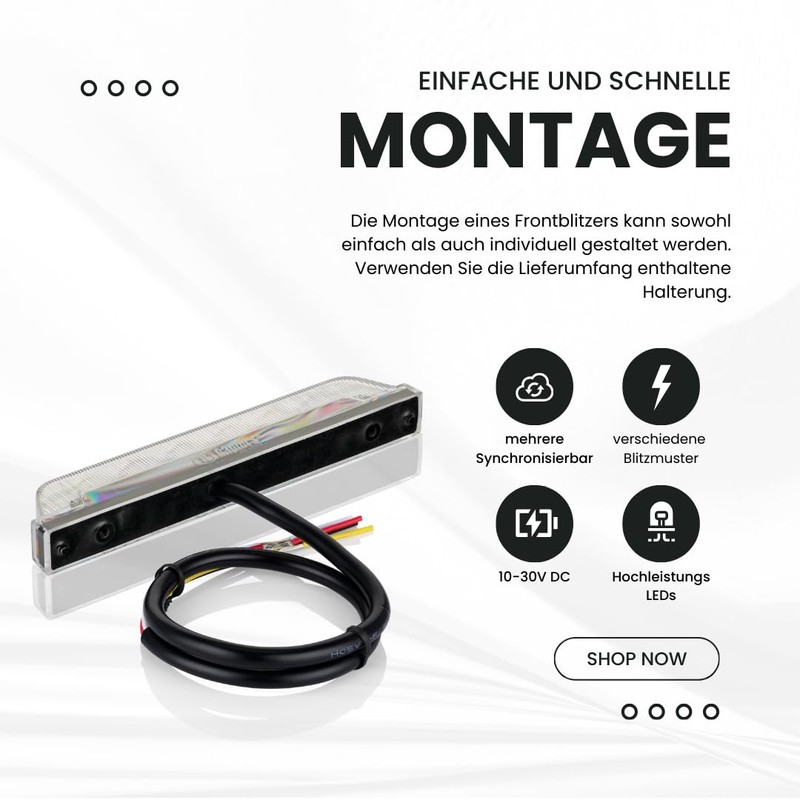 Raptors LED Technik Slim LED Front Flasher ECE R65 Approval