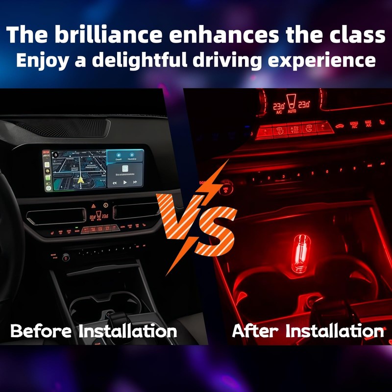 LED Car Interior Light, Touch Control USB Night Lamp, Retro
