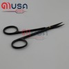 MUSAMED T/C Iris Micro Scissors Curved 4.5" with Tungsten Carbide