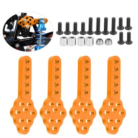 4Pcs RC Car Shock Absorber Mount Adjustable Aluminium Alloy Height Angle Stand Compatible with SCX10 1/10 RC Crawler(Orange)