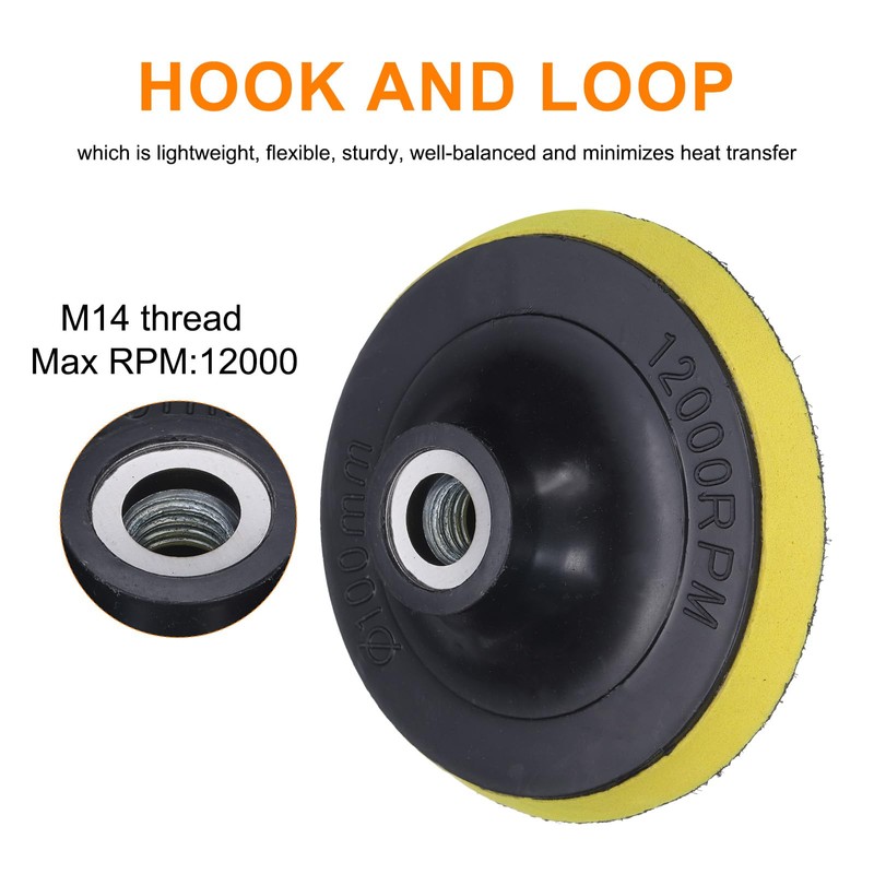 sourcing map 4 Inch Hook and Loop Sanding Disc Pads