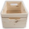 Wooden Open Storage Box with Handles | 30 x 20