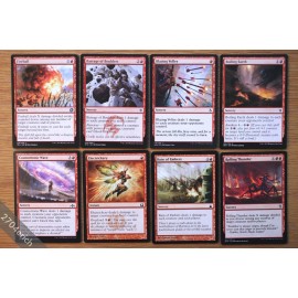 Set of 8 Pauper Legal Red Board Wipes *NM* (English Magic MTG) Electrickery