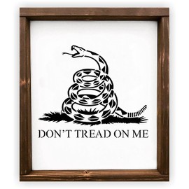 Don't Tread On Me Stencil, Reusable US Military Flag Stencil For Painting Wood Sign, Template Fabric, Walls Airbrush (14.5" x 12.2")
