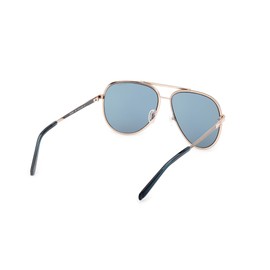 Aviator Striped Metal Sunglasses