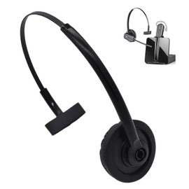 Enhanced Rubber Coated Headband 84605 with Comfort Soft Cushion Over-The-Head Headset for PLT Savi CS540 W740 W745 W440 W740-M (Black)