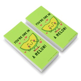 You're One in a Melon Million Funny Humor Eraser Set of 2