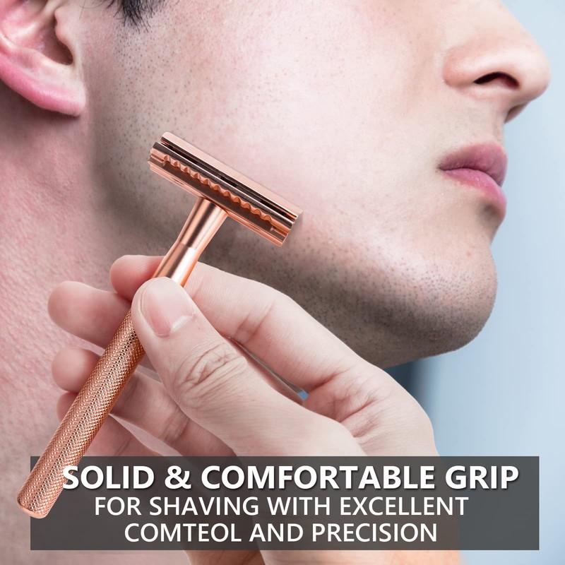 Safety Razor for Men and Women with Razor Stand,All Double