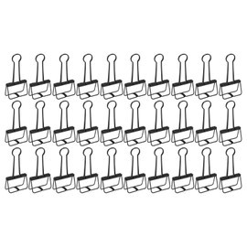 30Pcs Wire Binder Clips 2 Inch Hollow Out Strong Clamping Multi Purpose Small Binder Clips for Notes Tickets Papers Black