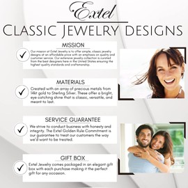 Extel 1-1/8 Inch Two-Tone 14KT Gold Plated Over Sterling Silver Dove and Budded Ends Cross Pendant Charm Necklace for Women with 18 inch Stainless Steel Gold Plated Curb Chain