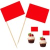 100 Pcs Red Flag Blank Toothpick Flag Small Mini Labeling
