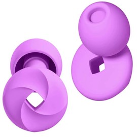 CYUK Silent Ear Plugs for Sleep, Noise Reduction Ear Plugs, Concert Ear Plugs, Reusable Flexible, Travel Essentials, 8 Ear Tips XS/S/M/L - SNR 33dB Noise Reduction (Bright Purple, One Size)