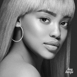 HUG A HOOP - 925 Sterling Silver Textured Hoop Earrings, Round Thin 2mm Click-Top Hoops 12mm-70mm, Metal, Cubic Zirconia