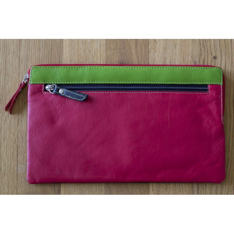 Multicolour LEAS Bank Bag Wallet in Real Leather, Colourful –