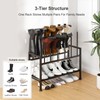 DIMJ Free Standing Shoe Racks - 3-Tier Boot Rack, Black