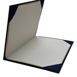 Mino Shokai 9342-02 Certificate File, B5 Size, Cloth, Navy, No Pads, B4 Certificates