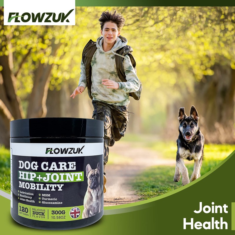 Flowzuk Dog Care Supplement - All-Natural Hip and Joint Supplements