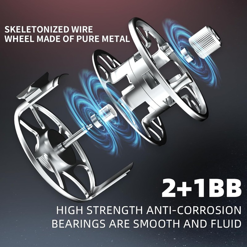 ASHCONFISH Fly Reel Spool CNC Machined Aluminum Fly Fishing Reel