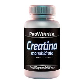 Suplemento Creatina Monohidrato 100% (80 Cáps) Prowinner Sabor Natural