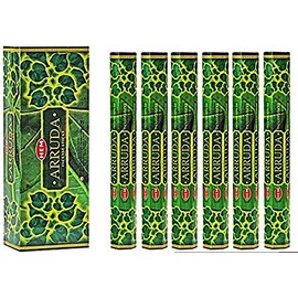 Hem Arruda Incense Sticks (120 Sticks, 6 Boxes Inside) - 9 Inches Long, 20g per Box - | Soothing & Harmonious Ambiance | Promote Tranquility in Any Space