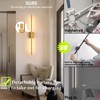 Battery Operated Wall Sconces Set of Two: Dimmable Wireless Wall