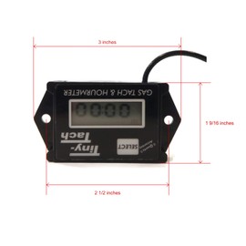 Water Resistant Tiny Tach Digital Hour Meter Tachometer Boat PWC Jet Ski Watercraft