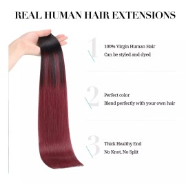 Doores Extensiones Cabello Humano 50gr 14in Ombre Azabache Negro A