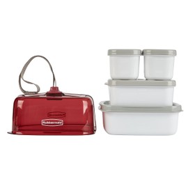 Rubbermaid Fasten + Go Sandwich Kit, Marsala, 4-Piece Set