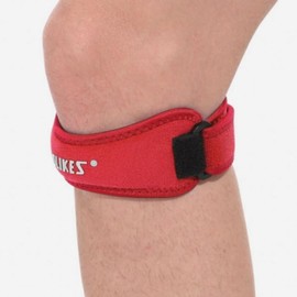 Slim Absorbent Impact Knee Support Band Adjustable Red 3ea