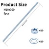 M10 Fully Threaded Rods & Studs, Threaded Bars, Blue Zinc