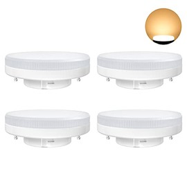 PURSNIC PURSNIC GX53 LED Bulb, 7W Warm White Non Dimmable, Replace 45W GX53 Halogen or CFL GX53 Bulbs, 550Lumens, 4 Pack