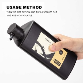 SEAMEW 100 ML/3.5 OZ Calligraphy and Sumi Liquid Ink - Versatile Elegance for Chinese Traditional Art Works and Japanese Brush Art
