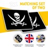 Rectangle Stickers (Set of 2) 10cm - Pirate Flag Jolly