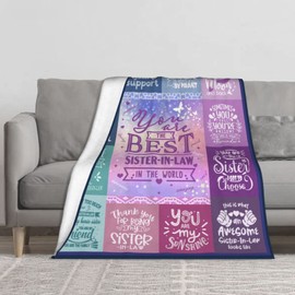 Sister in Law Gifts, Sister in Law Birthday Gifts, Gifts for Sister in Law Blanket, Birthday Gifts for Sister in Law, Sister in Law Wedding Gifts, Sister in Law Gifts for Women Throw Blanket 50"x 60"