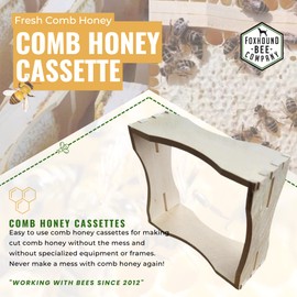 Foxhound Bee Co - Comb Honey Cassette for Making Pure Cut Comb Honey, Compatible with Medium Langstroth Frames - 40 Cassettes