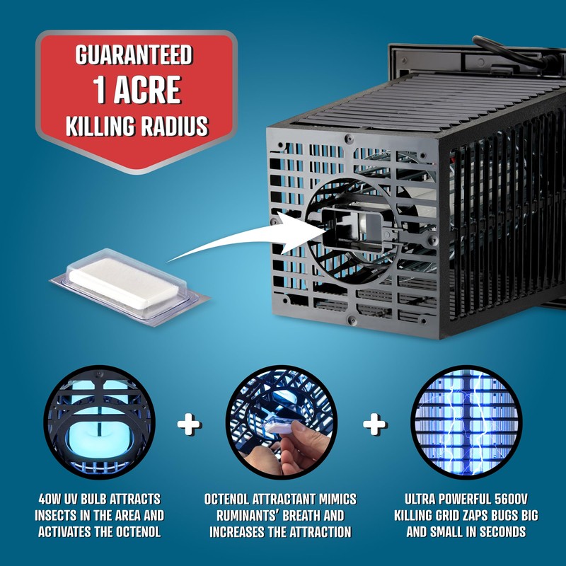 Flowtron Electric Bug Zapper 1 Acre Outdoor Insect Control with