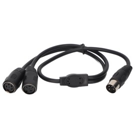 DIN 4PIN to 2DIN 4PIN Adapter Cable Professional Male to Female 4 Pin Mini DIN Y Splitter Cable 1.6ft