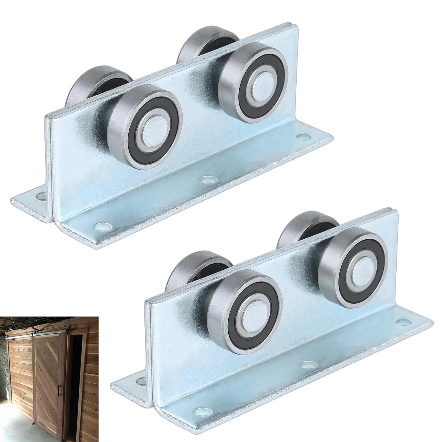 Barn Door Rollers Track Roller Wheels, Box Rail Strut Channel Mounting ...