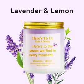 Scented Candle - Best for Dreams – Lavender & Lemon Soy Wax Candle – 7oz in Frosted Glass Jar – Calming Gift for Sleep, Night Routine, Women Relaxation