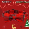Elegant little tail Christmas Dog Collar with Bow, Red Christmas