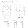 90 Degree self-Locking Folding Hinge Lock Steel Foldable Bracket Hidden