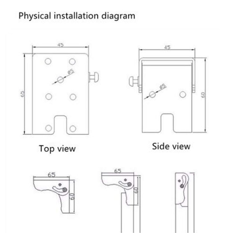 90 Degree self-Locking Folding Hinge Lock Steel Foldable Bracket Hidden