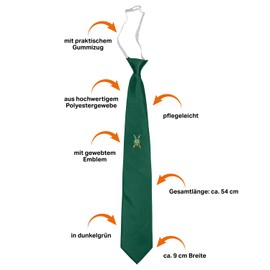 Deitert Shooting Tie Green for Hasty with Elastic Band, Green, Unit size