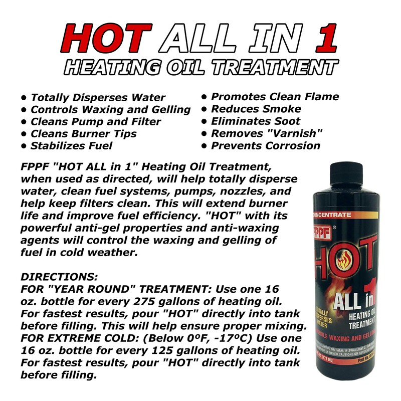 FPPF Chemical Co 00161 16 OZ HOT 4-in-1 Heating Oil