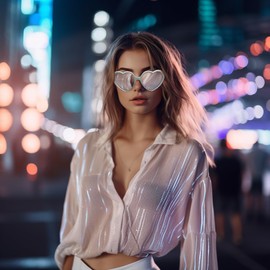 FEISEDY Polarized Heart Shaped Sunglasses Oversized Vintage Fashion Love Eyeglasses for Women UV400 B2337