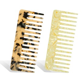 2Pack Wide Tooth Combs for Women, Detangling Comb, Wide Tooth Comb for Curly Hair, for Wavy Wet and Dry Hair