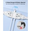 TROND Outlet Extender with 6 Inch Cord, Flat Plug Adapter