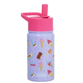 Wildkin Kids 14 oz Reusable BPA-Free Stainless Steel Water Bottle with Leak Proof Lid for Boys & Girls, Insulated, Durable, and Easy to Clean Water Bottles for Toddlers - Sweet Dreams